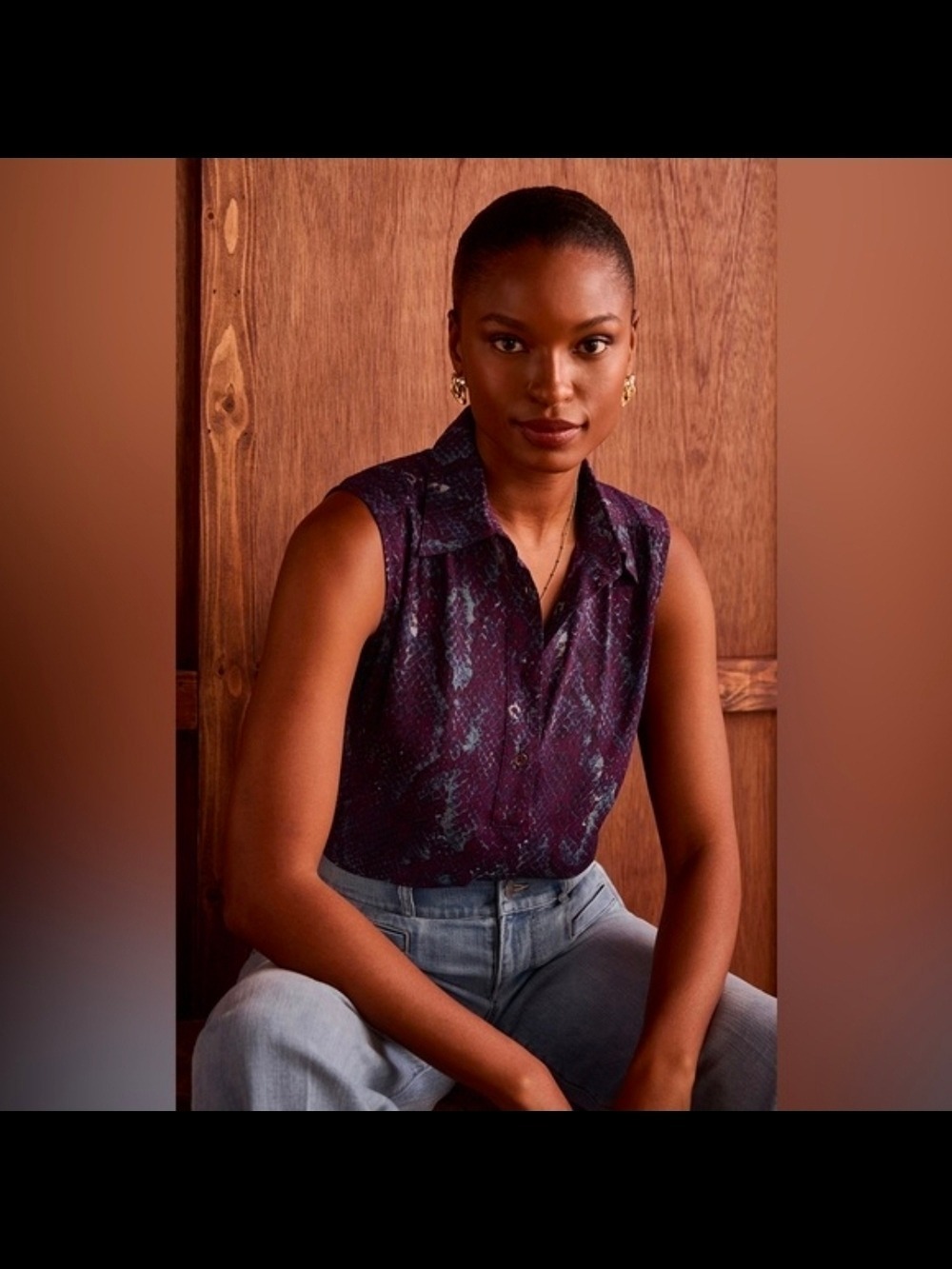 Cabi Paige Python Top - Picture 3 of 6